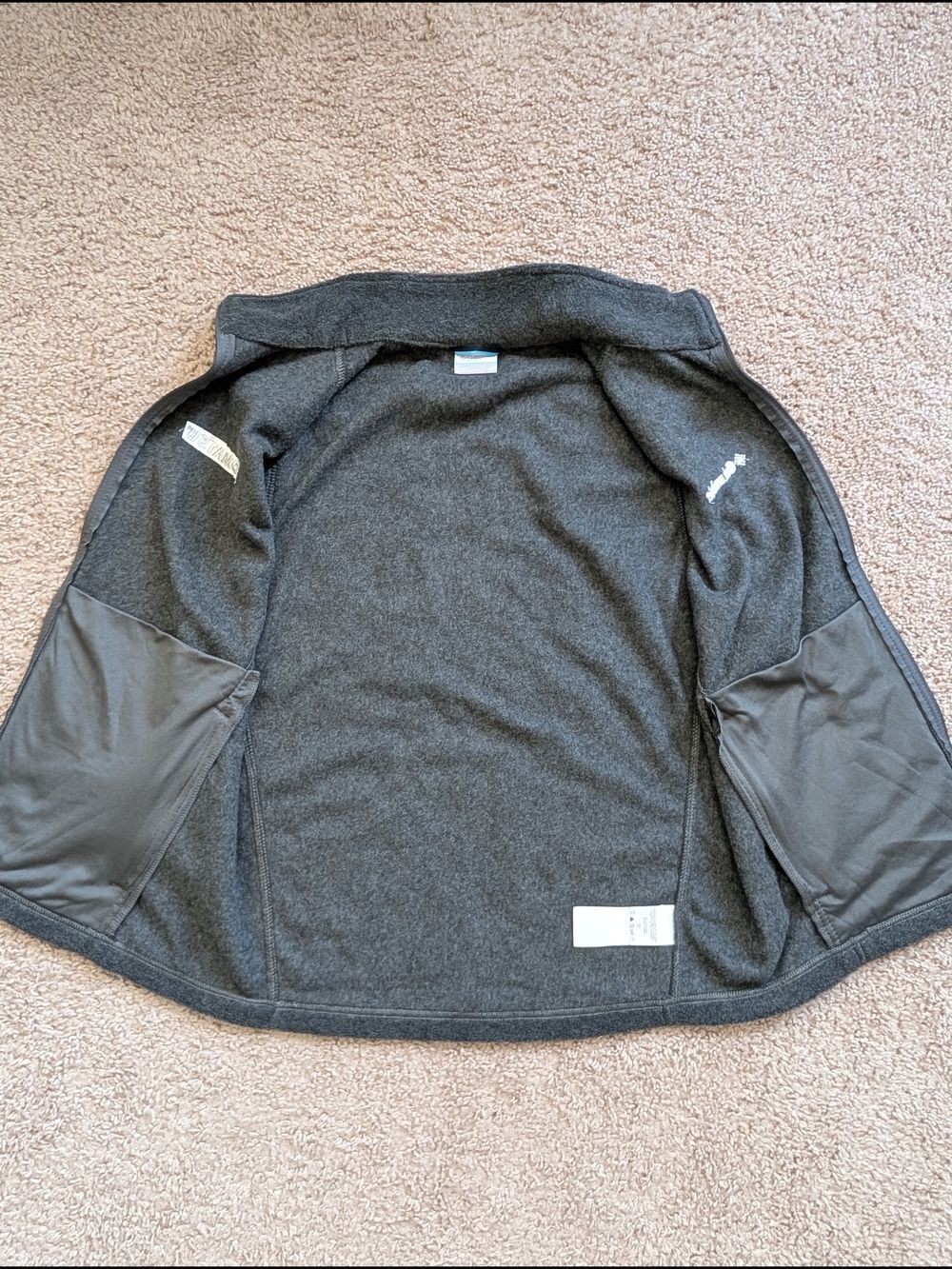 Columbia Mens Dark Gray Fleece Steens Mountain Zip Up Vest Size Medium - Picture 2 of 9